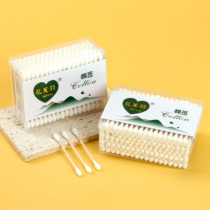 Hua Fu Yu 805 Gold Standard Flat Square Box Cotton Swab (150)