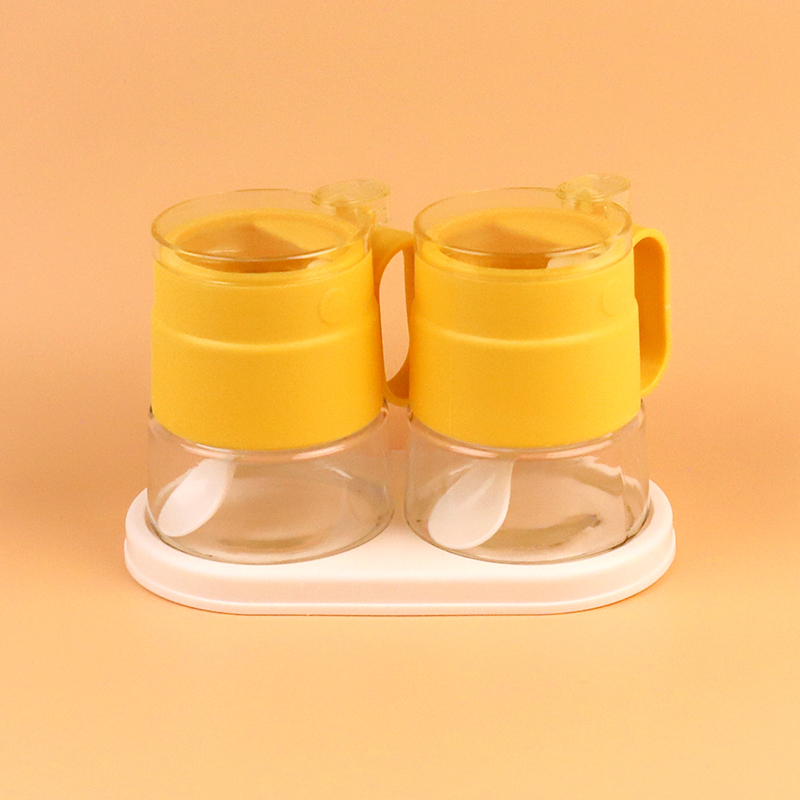 YN-1566 creative glass two seasoning box - 이미지 2
