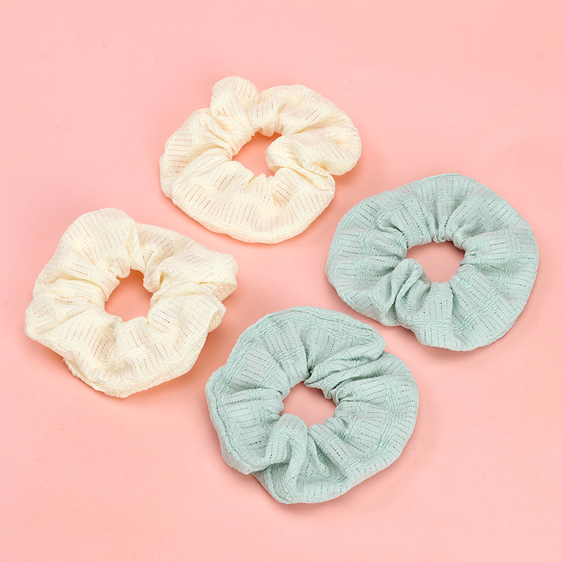 Korean simple solid color large intestine ring