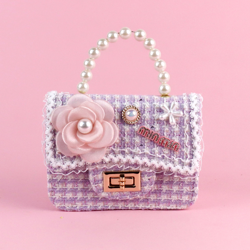 2502 Cute Foreign Style Pearl Flower Fragrant Style Handbag