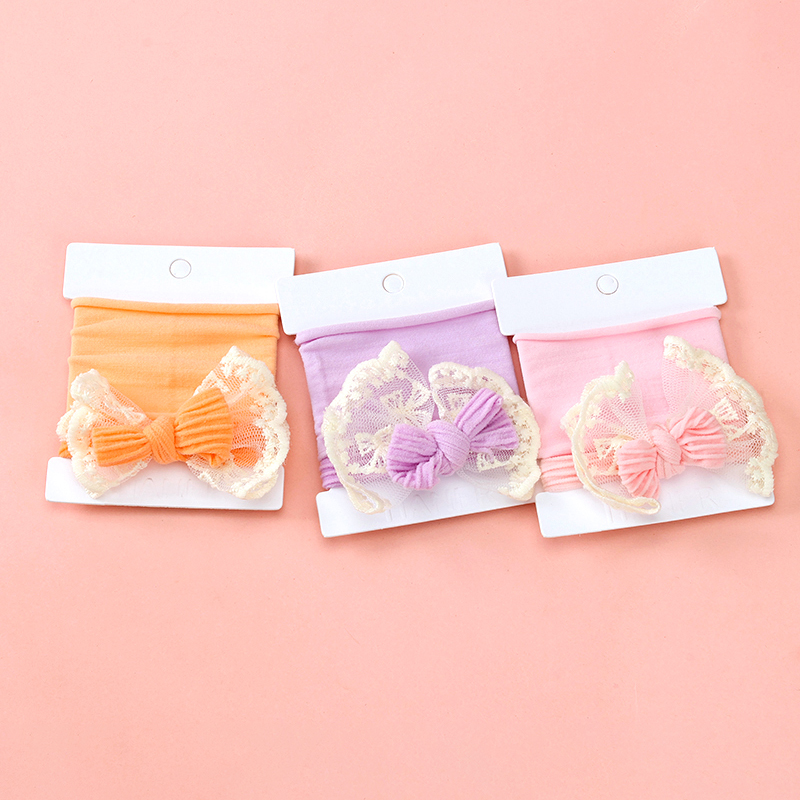 Boxed color lace bow rubber band (1 1)