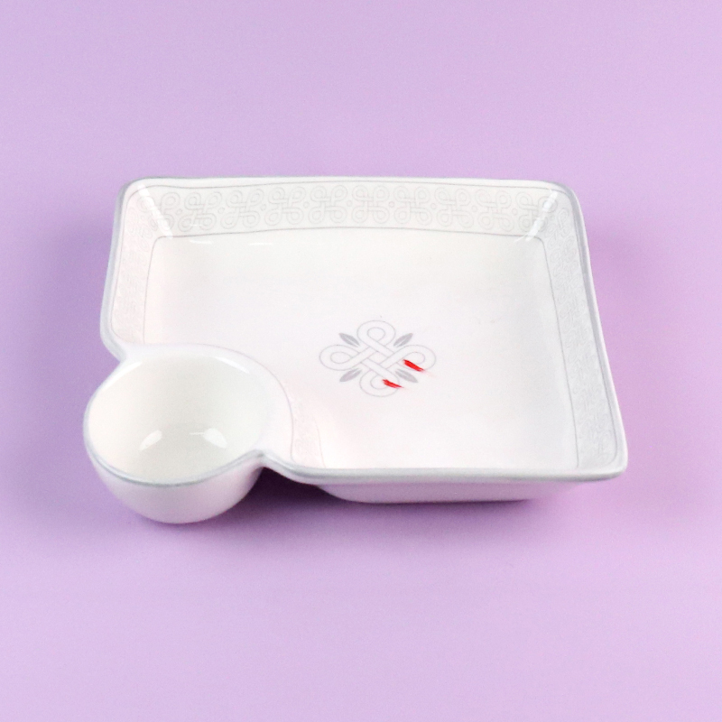 Time Walk 9-inch Square Dumpling Plate (229mm) - Image 2