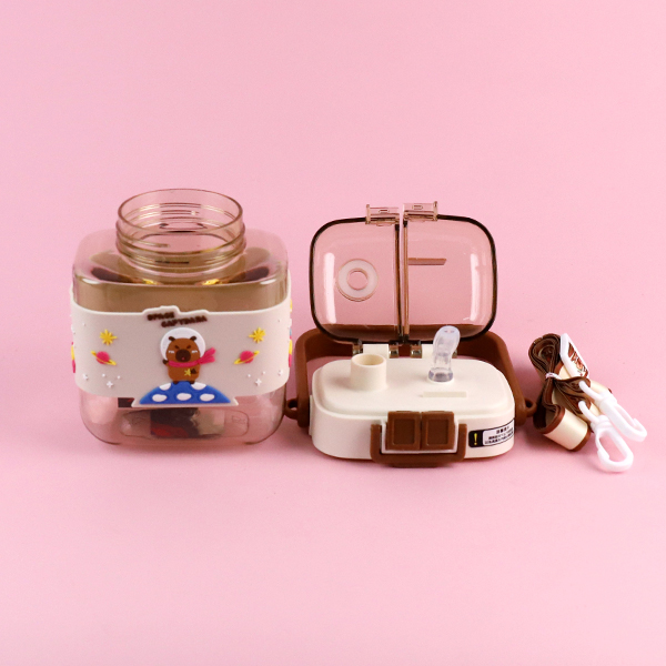 9368 kappi bala double mouth double square plastic cup (650ML)