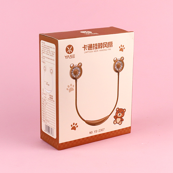 * YS2307 Cream Bubble Dummy Bear Neck Fan