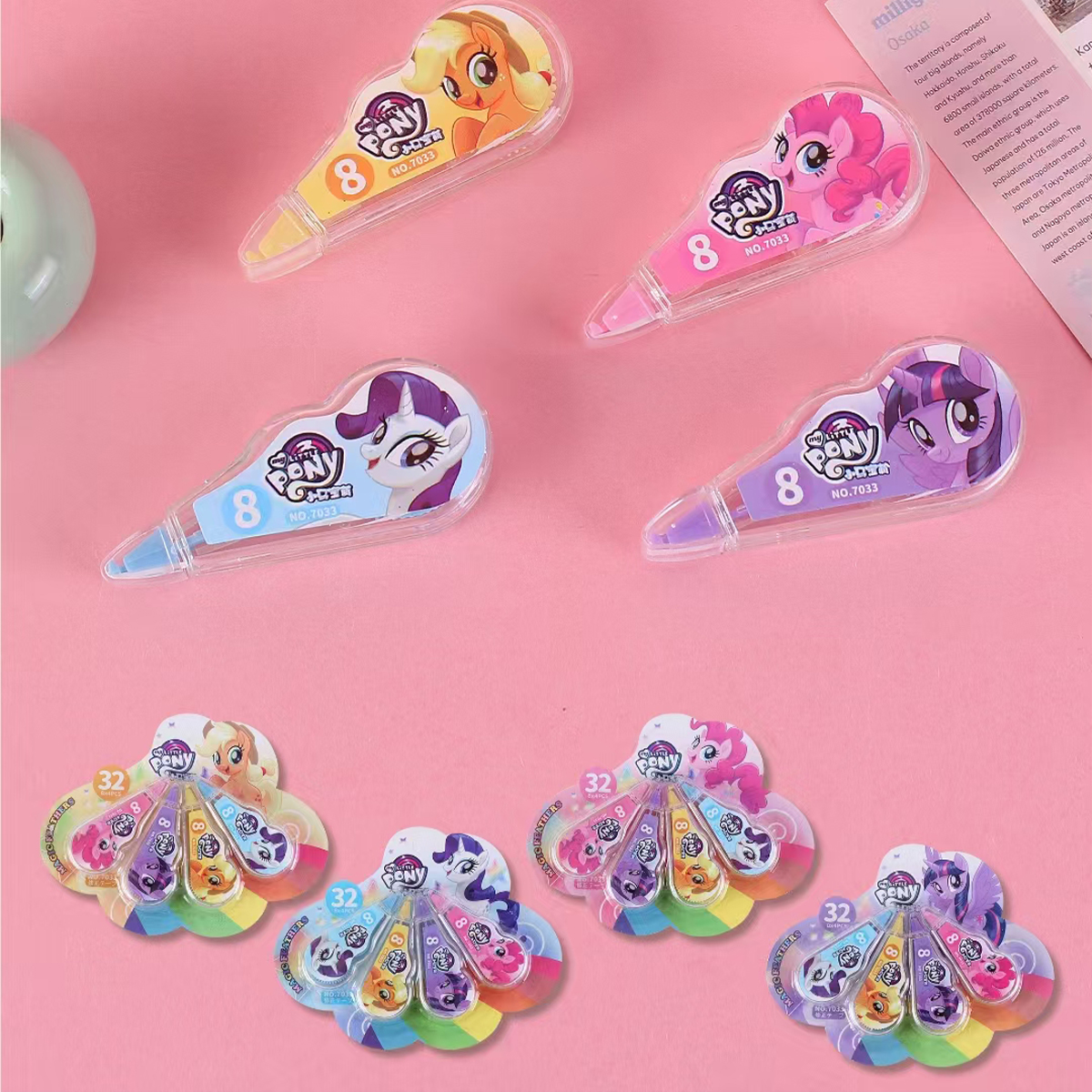 Gino 7033 Cartoon Correction Tape 4 Pack