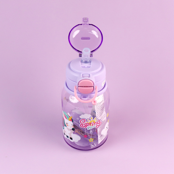 LF-2039 cartoon strap water plastic cup (600ml)