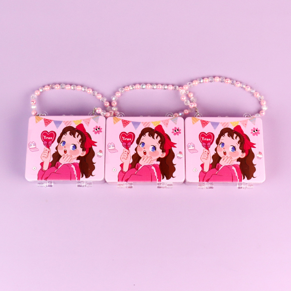 Hand-held beaded rubber band claw clip (mixed color)