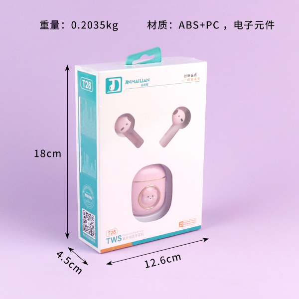 T28 doll wireless bluetooth headset (mixed color) - Image 3