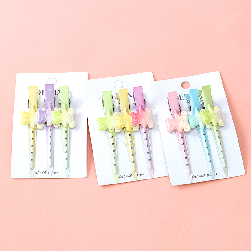 Boxed Gradient Cartoon Accessories Horn Duck Clip