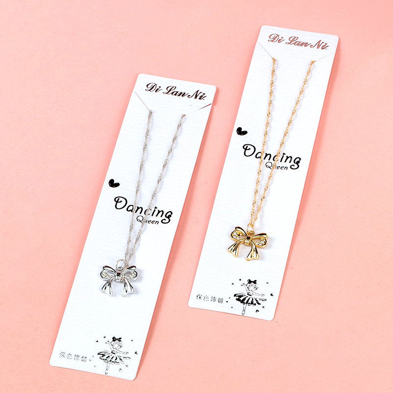 Fashion bow water ripple necklace