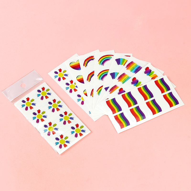 Bagged rainbow tattoo stickers (8)