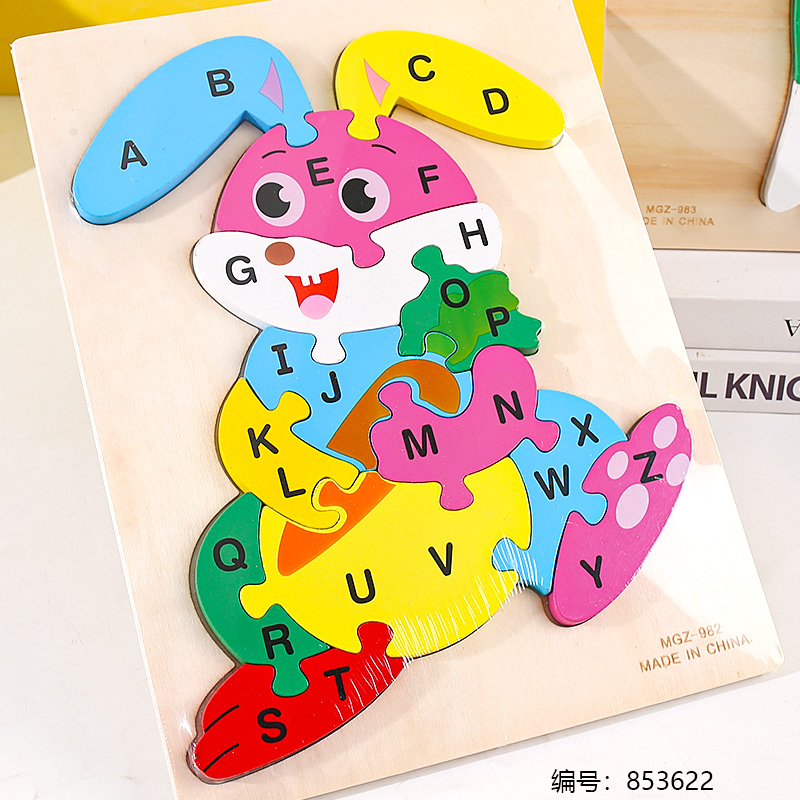 901/988 Animal Traffic Alphabet Puzzle Toy
