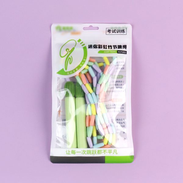 XCP1021 Mini Rainbow Slub Jumping Rope - 이미지 4