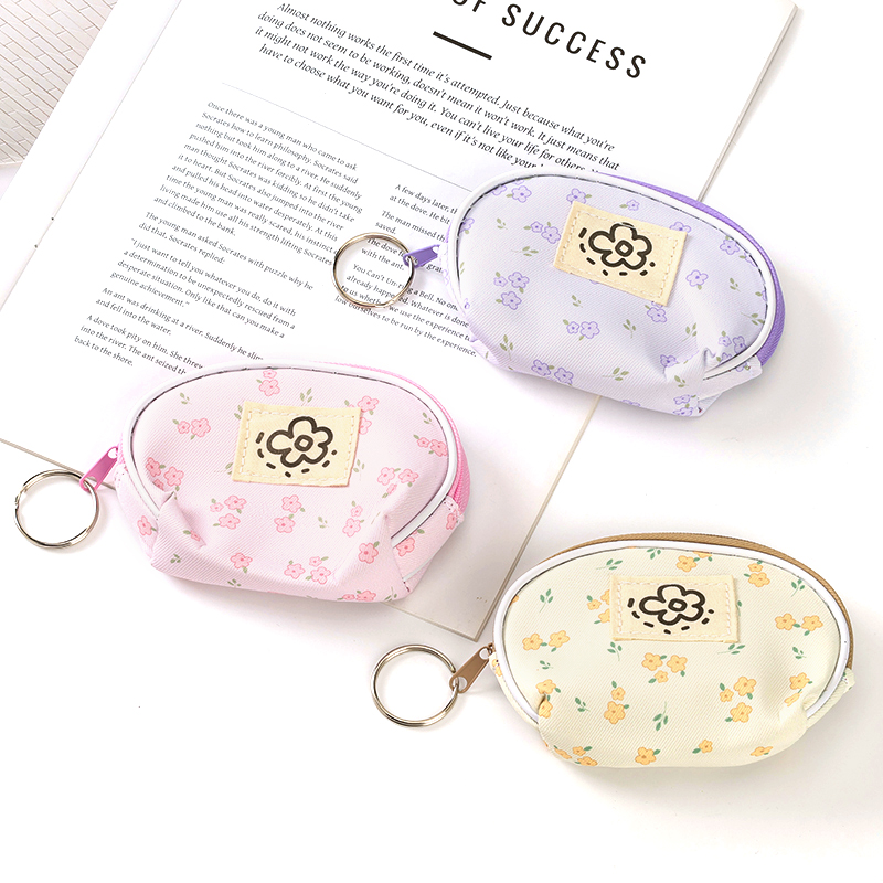 Small fresh label semi-round bag (flowers)