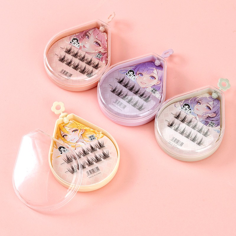 Moe girl drop box glue-free false eyelashes