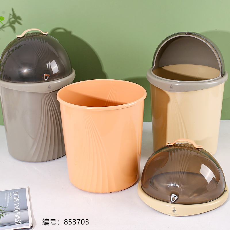 Phoenix Flip-top Trash Can-Mixed Color-L6825-2