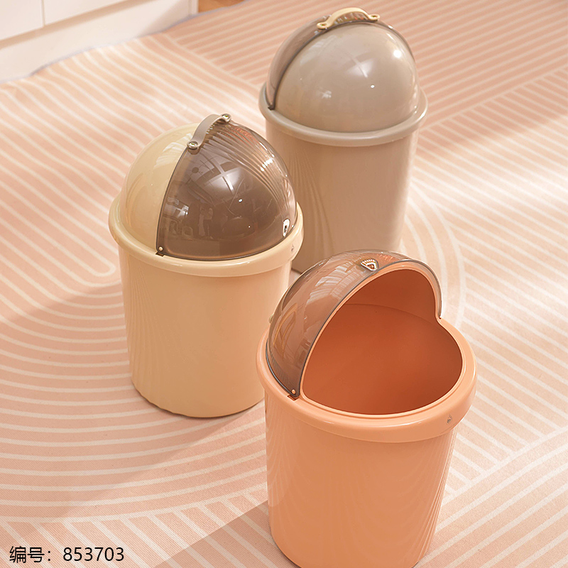 Phoenix Flip-top Trash Can-Mixed Color-L6825-2