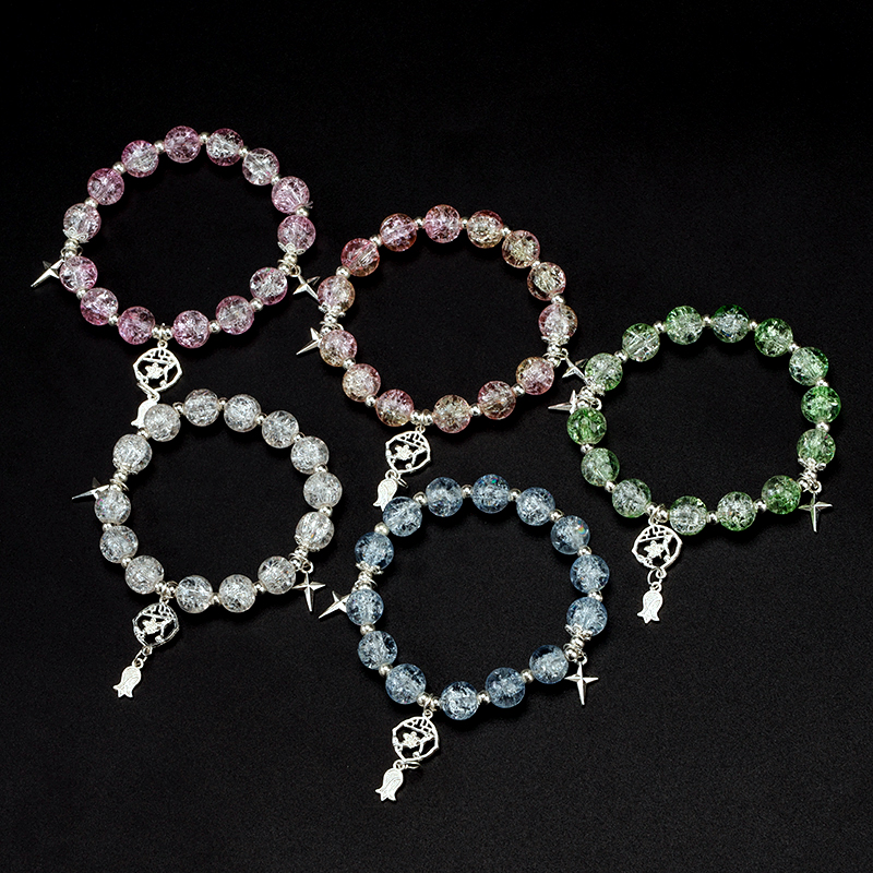 Ice-permeable floral national style pendant bracelet