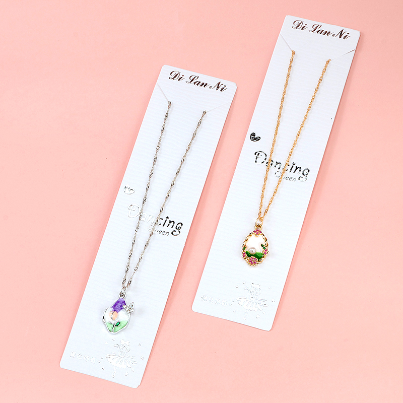 Enamel Pearl Garden Water Ripple Necklace