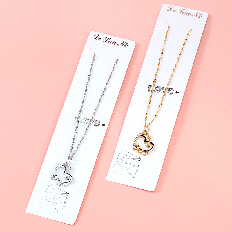 New Double Heart Water Ripple Necklace