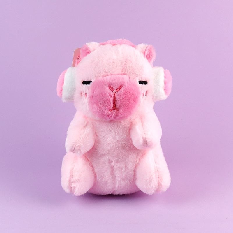 Headset capybara plush toy (mixed color)