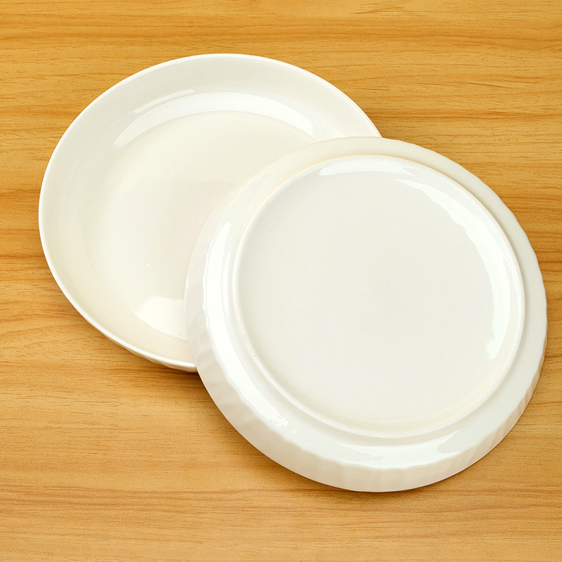 White 8-inch glass plate (qualified product)