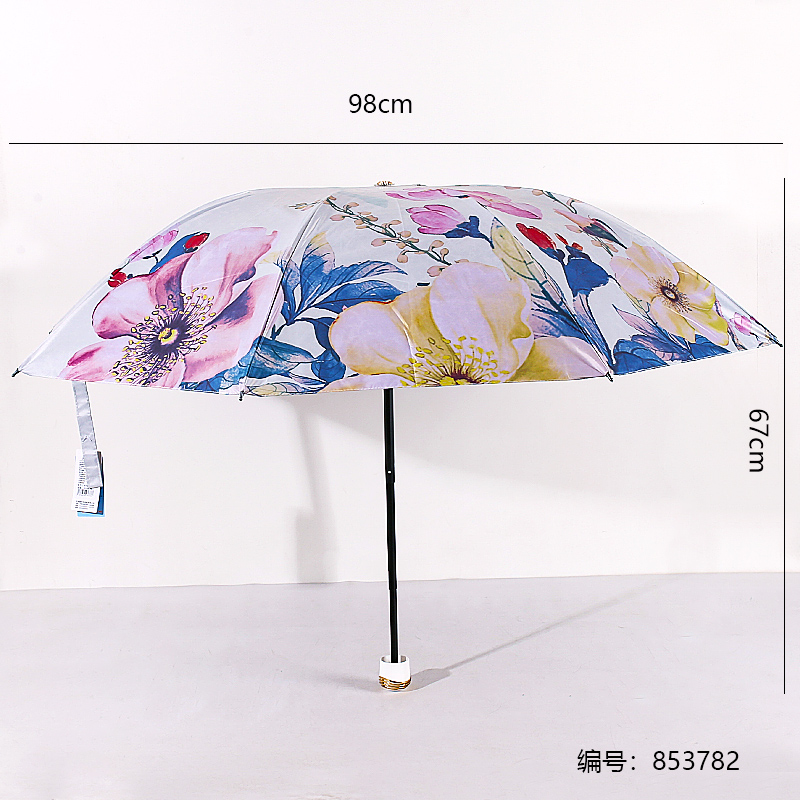 3552 Black Digital Double-Sided Umbrella 55cm 8K