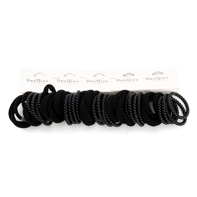 4 5 telephone cord towel ring combination (black)