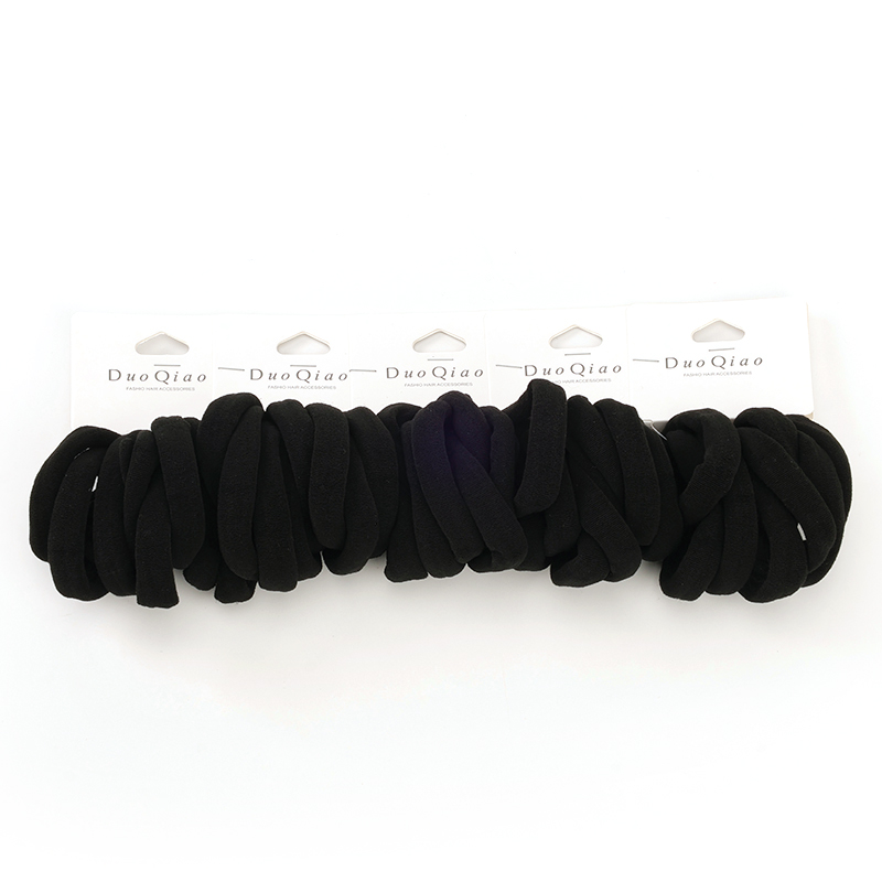 Eight black simple towel ring