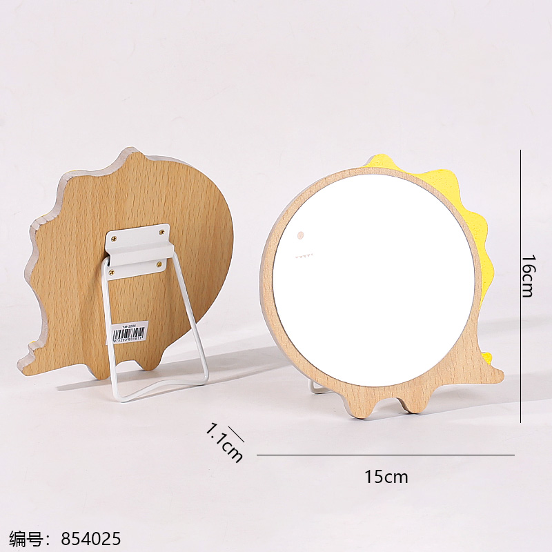 2296 Wooden Little Dinosaur Table Mirror