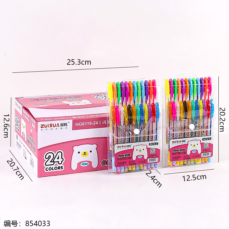 HG6118-24 Glitter Pens (Like It)