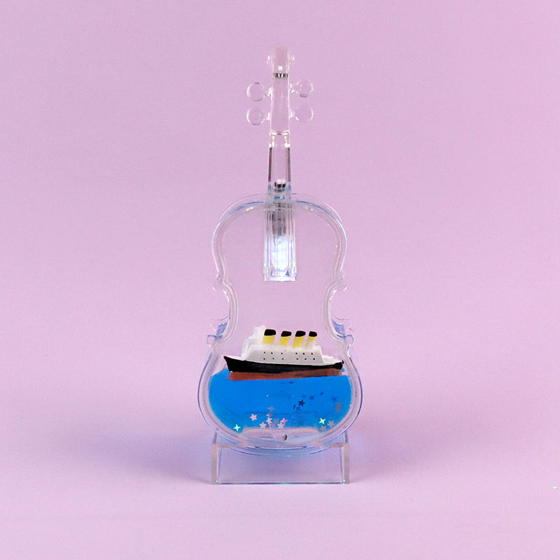 SY129 Guitar Boat Crystal Ornaments