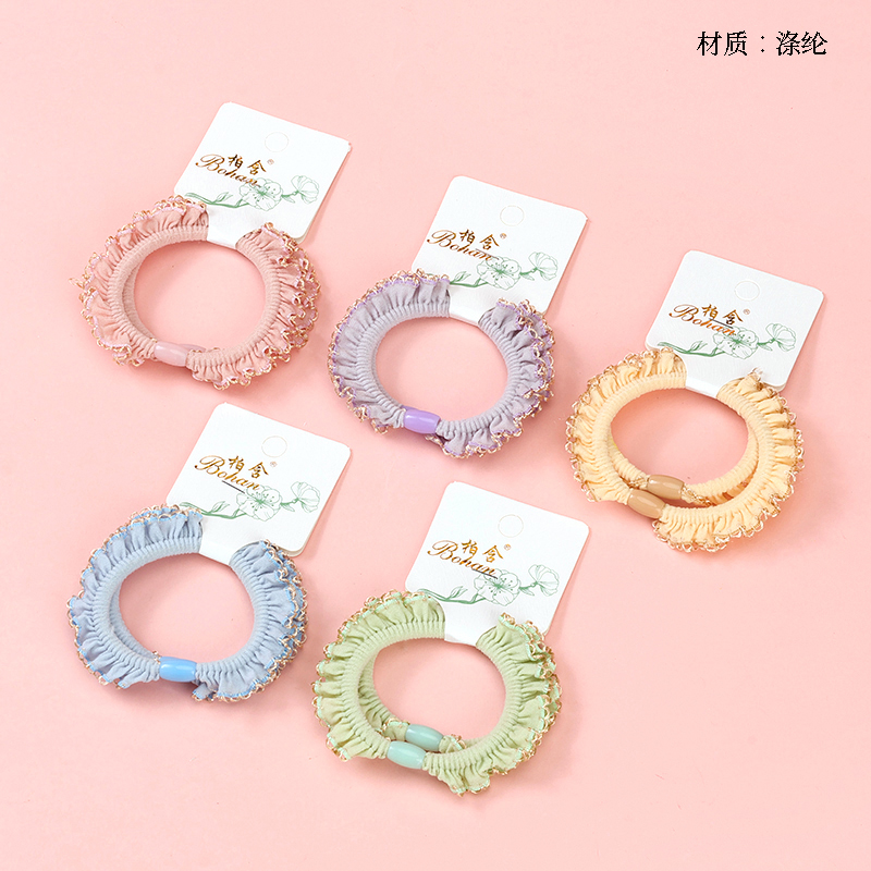 Two colorful simple lace rubber bands