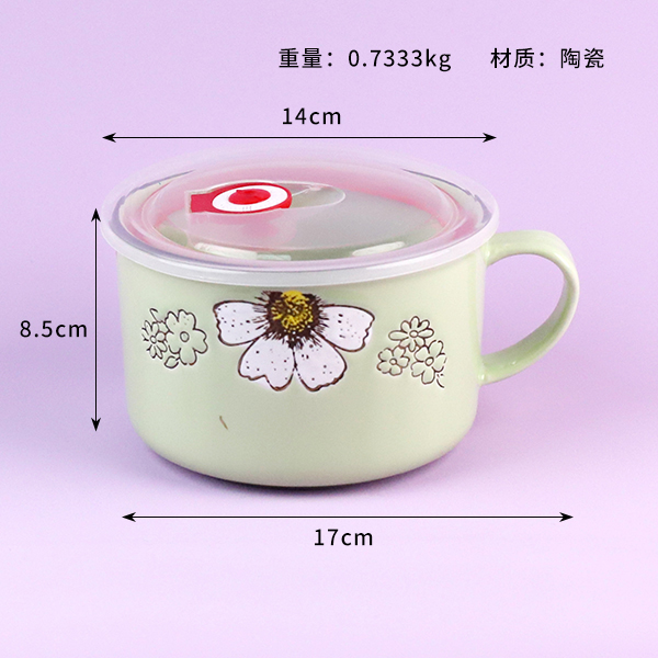 165 chiếc bát đựng mì dạng cốc màu xanh lá cây, kích thước 5,25 inch (133 mm)