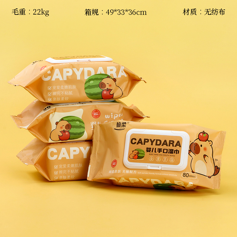 Hanrou 2344 Capibala Wet Wipes 56 tablets