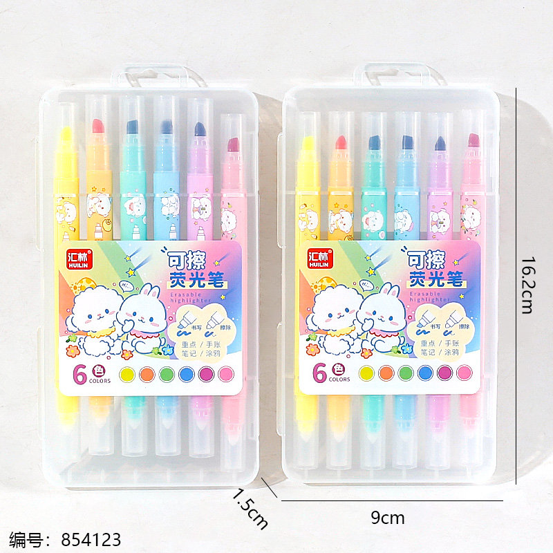 516 Double-Head Erasable Highlighter (6-Pack)