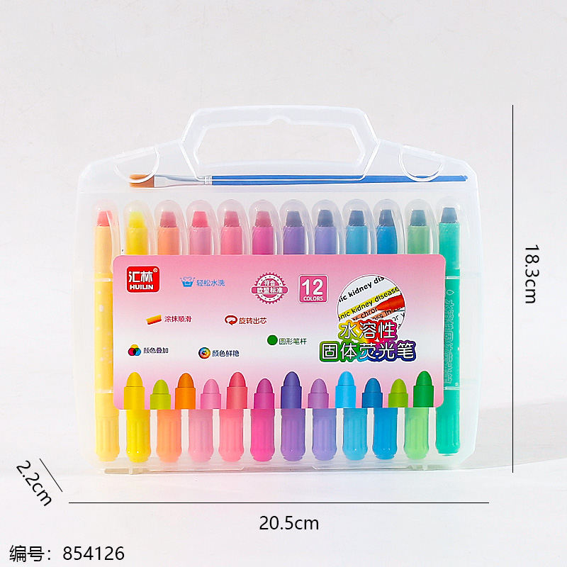 3008 Solid 12-Color Highlighter