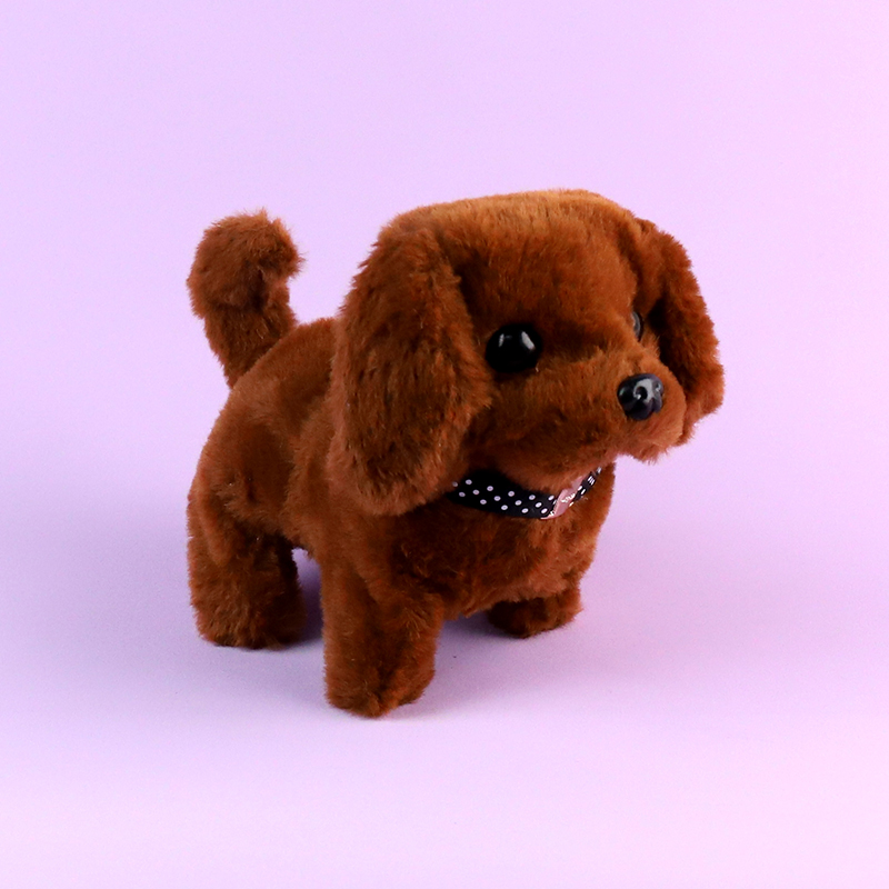 Small golden retriever electric plush toy
