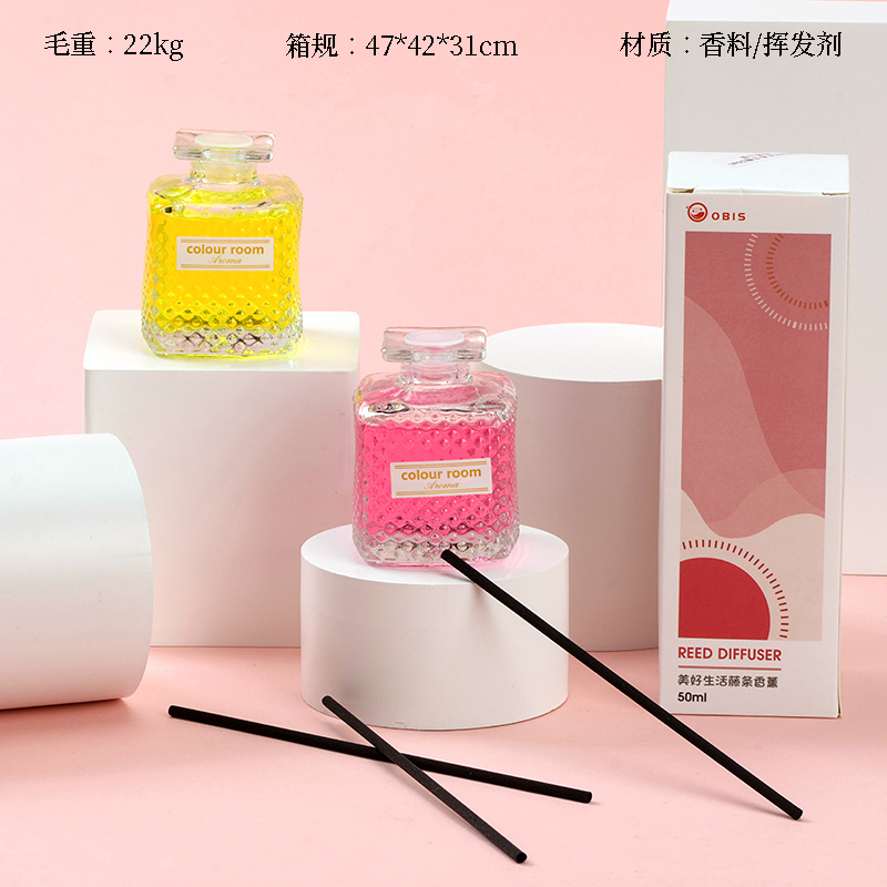 56388 Crystal Square Bottle Aromatherapy (50ml)