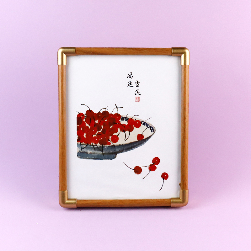 Copper angle wood 10 inch photo frame (mixed)