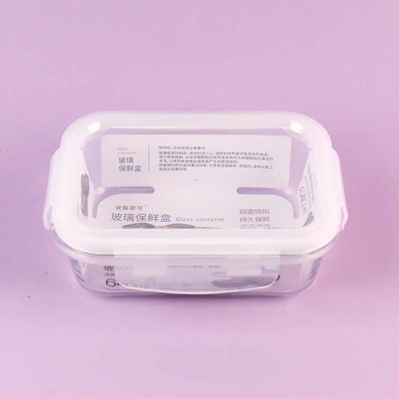 XB-1702-640ML Rectangular Glass Preservation Box