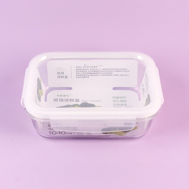 XB-1703-1.04L Rectangular Glass Preservation Box