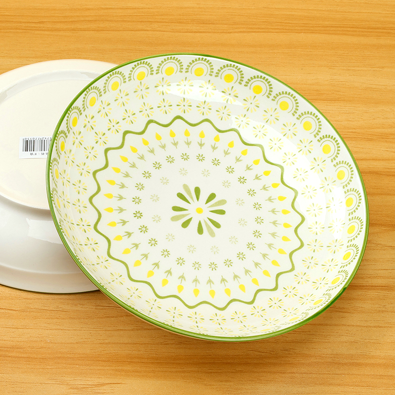 Four-flower 8-inch rice plate (flower type random)