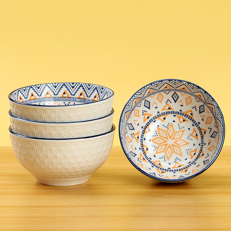 Four flowers 5 inch snowflake bowl (flower random)