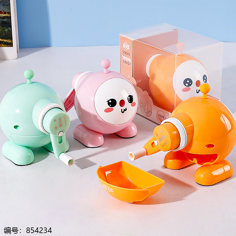 8019 Egg-Shaped Cartoon Pencil Sharpener