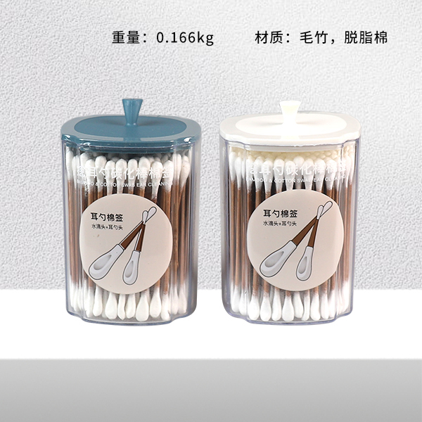 XYQ-861 Lucky Pick Creative Handle Carbonized Ear Spoon Cotton Swabs 150pcs