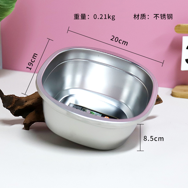 Stainless steel square multi-purpose basin 20cm - Image 2