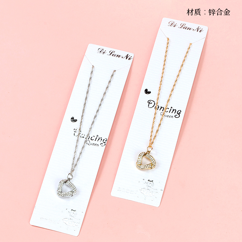 Diamond Triangle Water Ripple Necklace