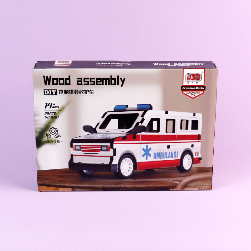 6791DIY wooden assembly car (4 mixed)