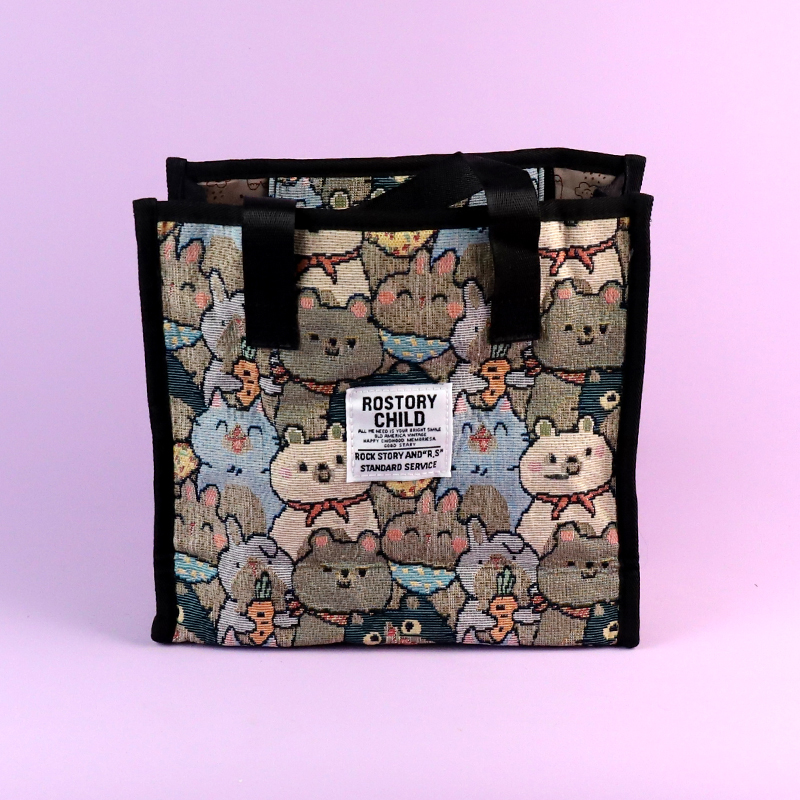 1977 houndstooth tote - Image 2